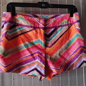 Trina Turk Corbin 2 Cotton Blend Chevron Textured Tailored Shorts Women’s US 2